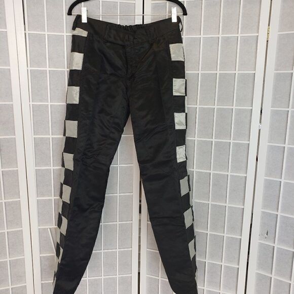 NWOT Girlyz Women's Motor Cross Checkered Pants Size 8 - Picture 1 of 8
